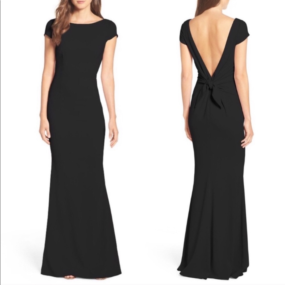Katie May Intrigue Black Formal Gown NWOT